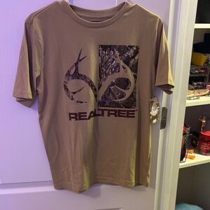 Boys Realtree Brown Camouflage Logo Tee